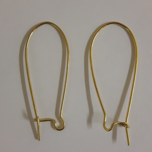 EARRING HOOK Кidney Ear Wire - Gold Colour 14Х30 mm