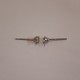 Earring Studs With Crystal 4mm Rhodium Plated Brass