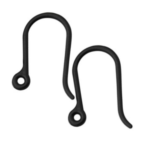 Silicone Earring Hook 10 pcs. Black