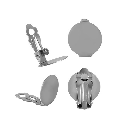 Earring Clip Stainless Steel 14mm