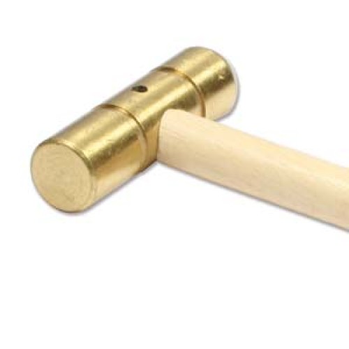 HAMMER BRASS 1/2 ROUND 1/2 FLAT- WOOD HANDLE