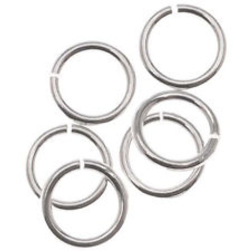 JUMP RINGS Rhodium colour 1X10mm