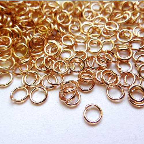 JUMP RINGS Rose Gold Colour 1X6mm