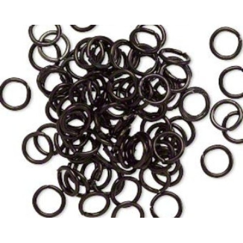 JUMP RINGS Black colour 1,2 mm X 6mm