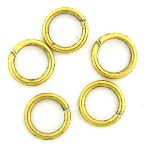 JUMP RINGS Gold colour 1.2X6mm