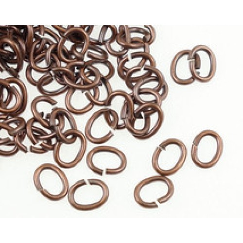 JUMP RINGS OVAL Copper Antique Colour 0,6mmХ 3.5mm X 5mm