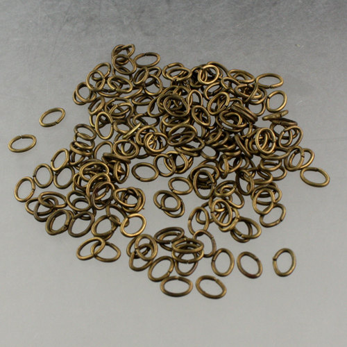 JUMP RINGS OVAL Brass Antique Colour 0,5mmХ 3mm X 4mm