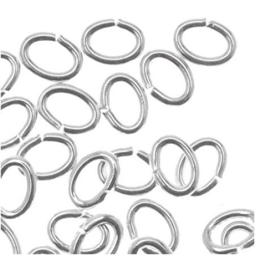 JUMP RINGS OVAL Silver Plated 0,6mmХ 3,5mm X 5mm