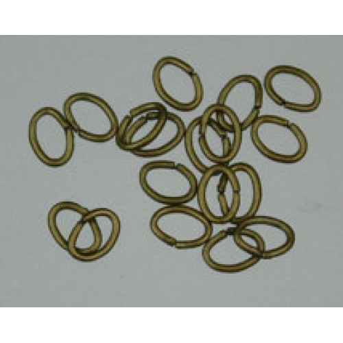 JUMP RINGS OVAL Brass Antique 0,7mmХ 5,5mm X 7mm