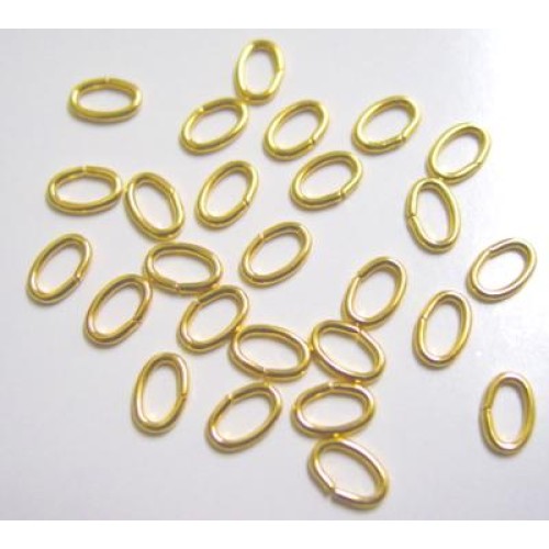 JUMP RINGS OVAL Gold Plated 0,6mmХ 3,5mm X 5mm