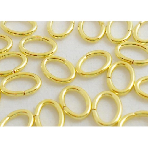 JUMP RINGS OVAL Gold Plated 0,7mmХ 4,5mm X 6mm