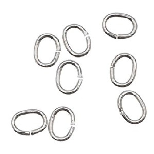 JUMP RINGS OVAL Antique Silver Plated 0,6mmХ 3,5mm X 5mm