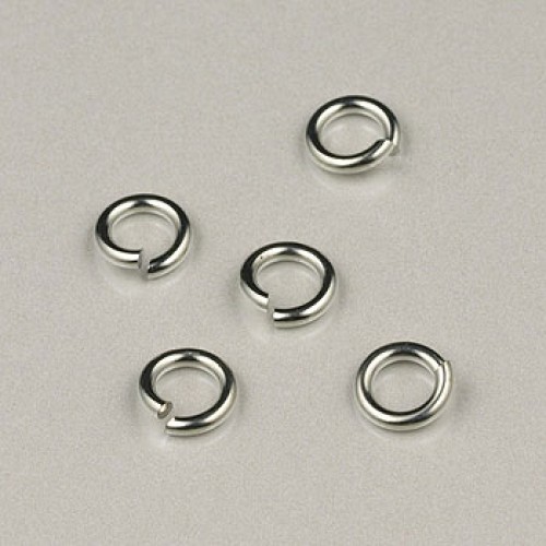 JUMP RINGS Rhodium colour 1X5mm