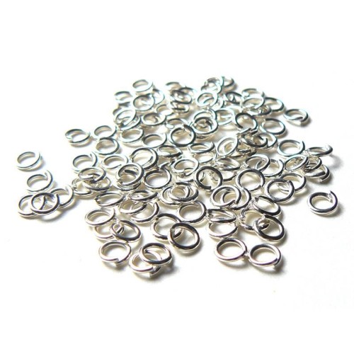 JUMP RINGS Rhodium colour 0.5X3mm