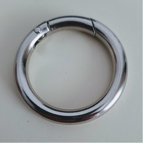 RING CLASP 50 mm RHODIUM COLOUR