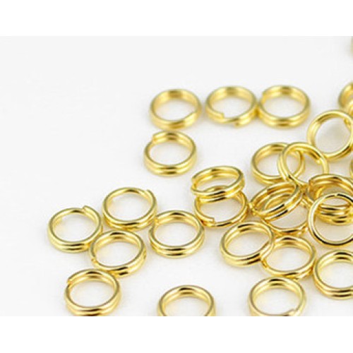 SPLIT RINGS GOLD COLOUR Stainless Steel 0,7 X 5 mm