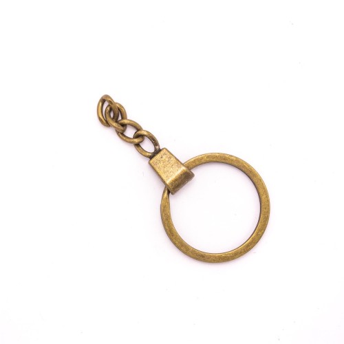 SPLIT RING 30 mm WITH CHAIN BRONZE ANTIQUE