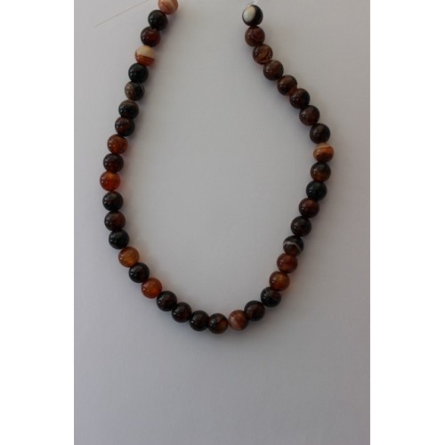 AGATE dark brown - 10mm