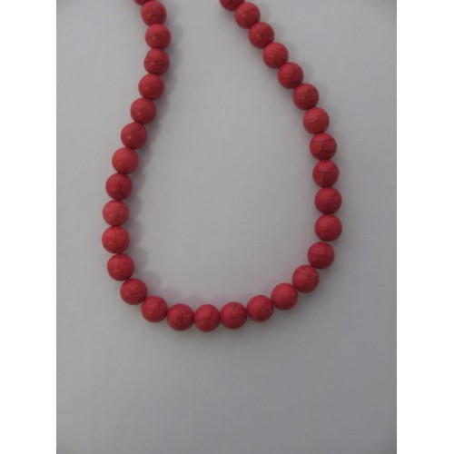 Howlite - red - 12mm