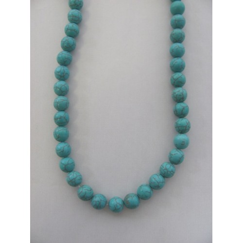 Howlite -  turquoise blue - 10mm