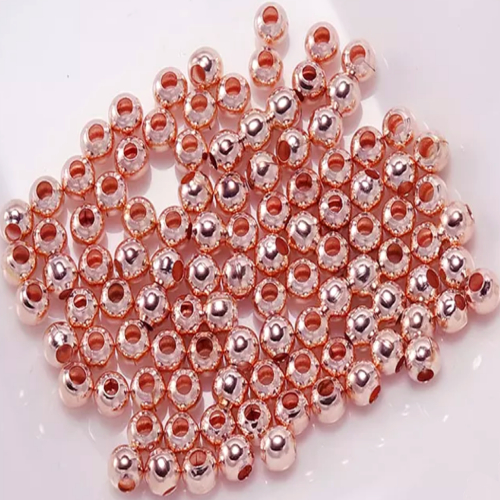 Stainless Steel Beads 4 mm Rose Gold Colour