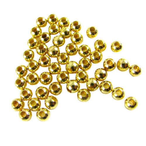 Stainless steel beads 4mm gold color ( light) 10pcs