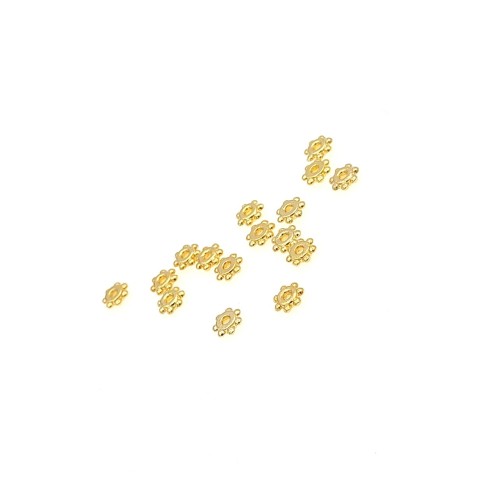 Zamak Washer 4 mm (Ø 1 mm) Gold Colour 50 pcs.