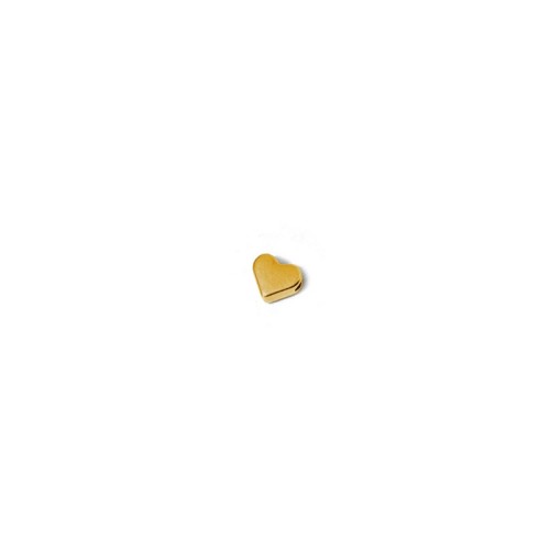 Zamak Slider Heart 6mm (Ø 1mm) Gold Plated