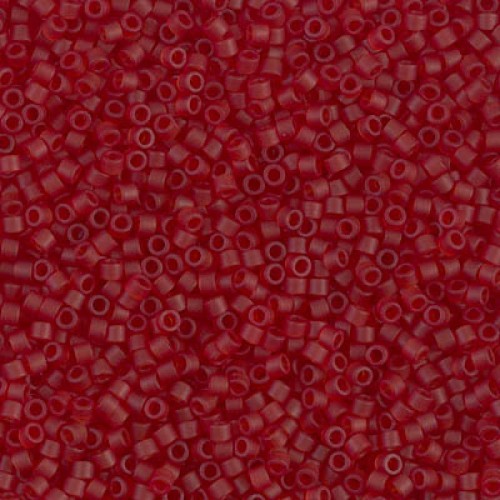 DELICA ROUND 11/0 (1,6mm), DB-1262 Matted Transparent Dark Cranberry