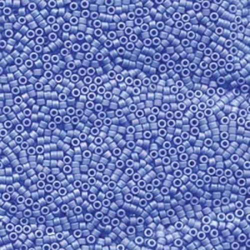 DELICA ROUND 11/0 (1,6mm), DB-1597 Matted Opaque Cyan Blue AB