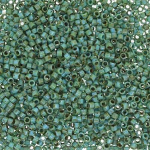 DELICA ROUND 11/0 (1,6mm), DB-2264 Opaque Turquoise Blue Picasso