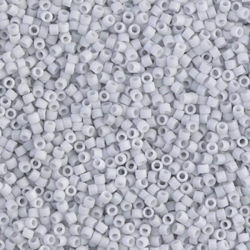 DELICA ROUND 11/0 (1,6mm), DB-357 Matted Opaque Pale Blue Grey