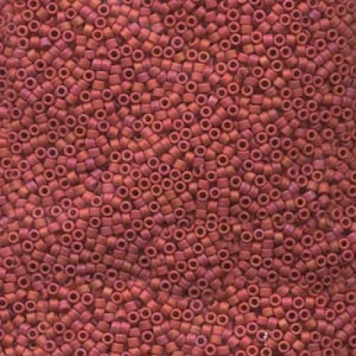 DELICA ROUND 11/0 (1,6mm), DB-362 Opaque Red AB Matted