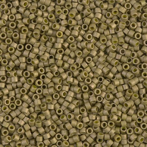 DELICA ROUND 11/0 (1,6mm), DB-371 Metallic Olive Gold Matted