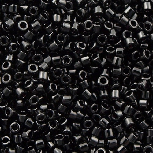 DELICA ROUND 11/0 (1,6mm), DB-10 Glossy Black 50 g