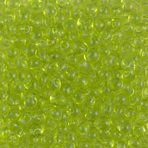 DROP BEADS 3,4mm Transparent Chartreuse 143