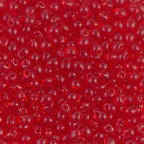 DROP BEADS 3,4mm Transparent Red 140