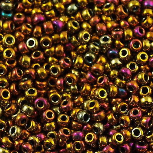 ROUND ROCAILLE 11/0 Metallic Gold Iris 462