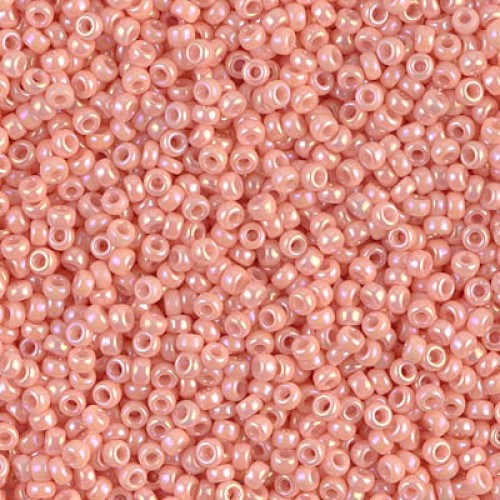 ROUND ROCAILLE 15/0  Opaque Salmon Luster 596