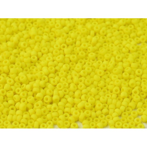 ROUND ROCAILLE 11/0 Opaque Yellow Frosted 404F