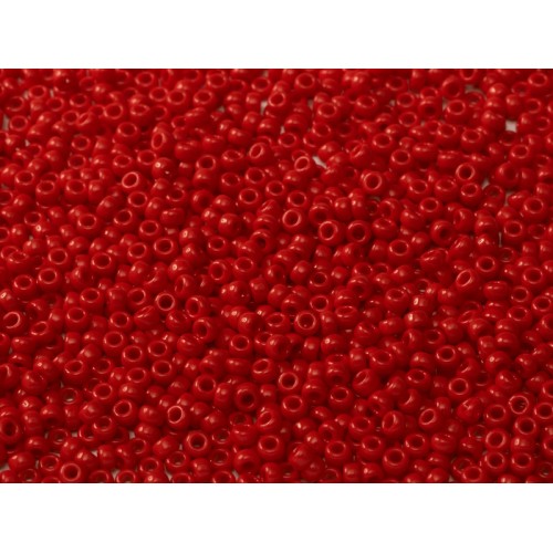 ROUND ROCAILLE 8/0 Opaque Red 408