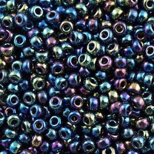 ROUND ROCAILLE 8/0  Opaque Rainbow 455