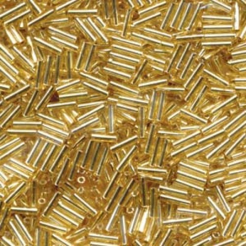 Bugles #2 - 6 x 1,7 mm  Gold Silver Lined 3