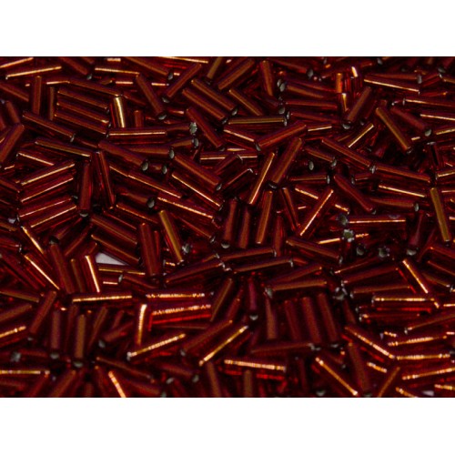 Bugles #2 - 6 x 1,7 mm Ruby Silver Lined 11