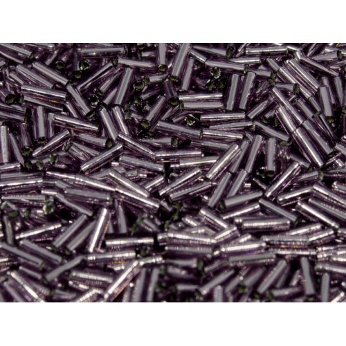 Bugles #2 - 6 x 1,7 mm Smoky Amy Silver Lined 12