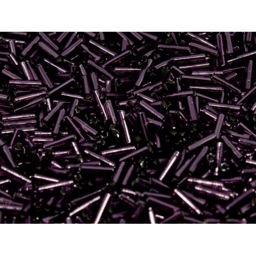 Bugles #2 - 6 x 1,7 mm  Dark Amethyst Silver Lined 13