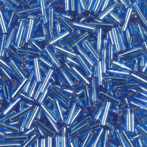 Bugles #2 - 6 x 1,7 mm Sapphire Silver Lined 19