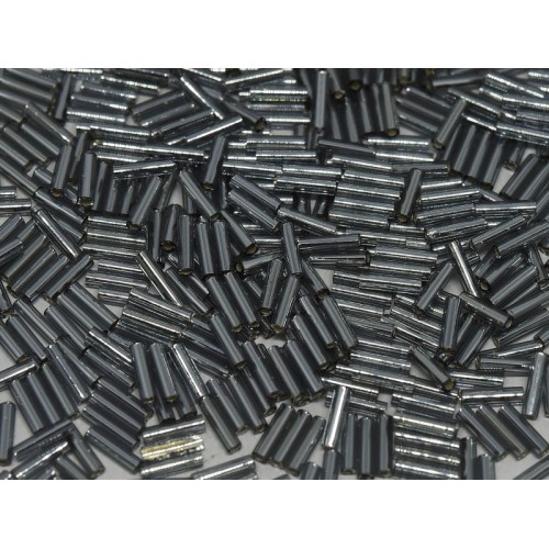 Bugles #2 - 6 x 1,7 mm Grey Silver Lined 21