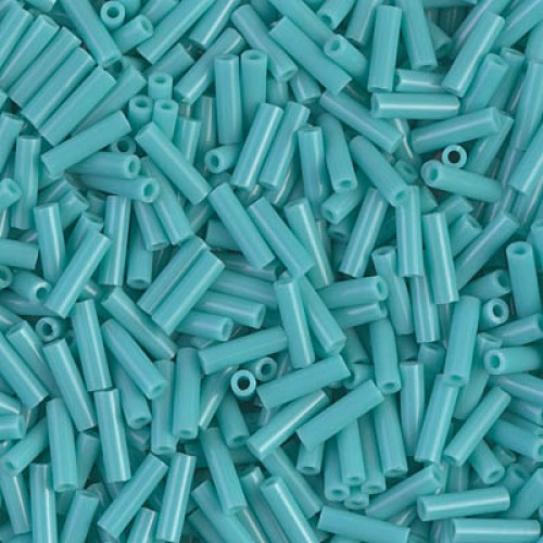 Bugles #2 - 6 x 1,7 mm Opaque Turquoise Green 412