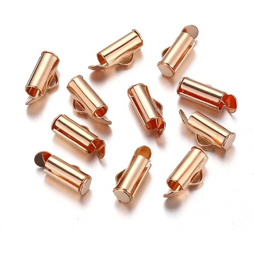 Brass Sliding Terminal 10x4mm Rose Gold Colour